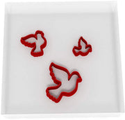 Taglieri personalizzabili a forma di uccello, 3 pezzi (1,5 cm, 2 cm, 3 cm), Confezione riciclabile
