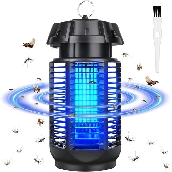Insecticida elettrico da 20 W con raggi UV 3500 V, impermeabile, lampada anti-mosche efficace per un'area di 80 m².