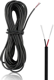 Cavo Elettrico Flessibile - 10 Metri - Nero - 2 Fili - Ideale per Applicazioni Domestici - 22