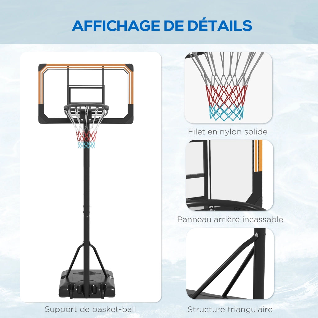 Canestro da basket regolabile ¨C zephmum ¨C nero