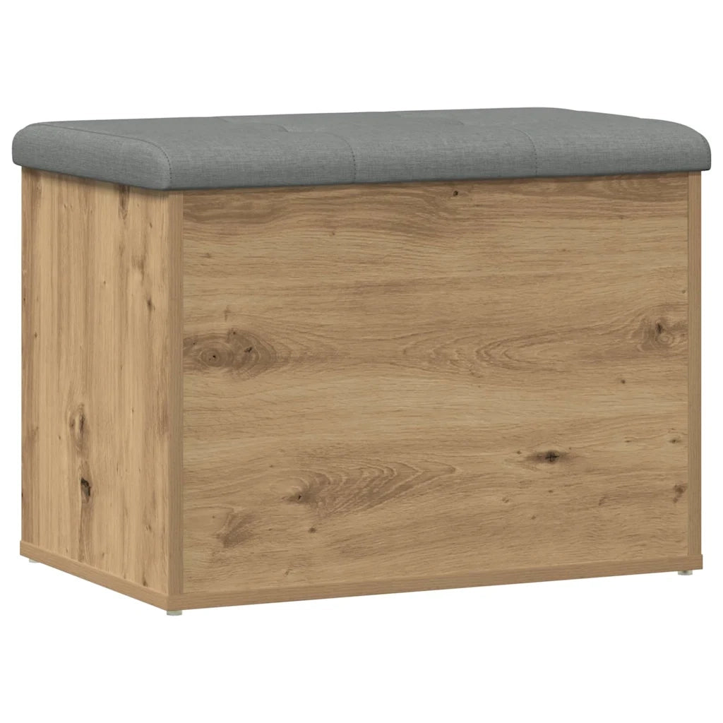 Panca Portaoggetti Rovere Artigianale 62x42x45 cm in Truciolato