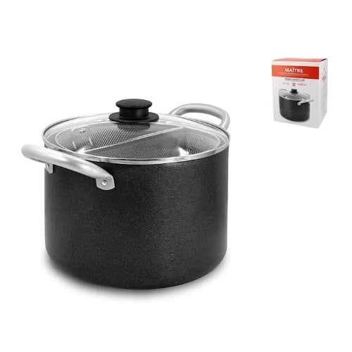 Cuoci pasta in alluminio con 2 cestelli diametro 22cm