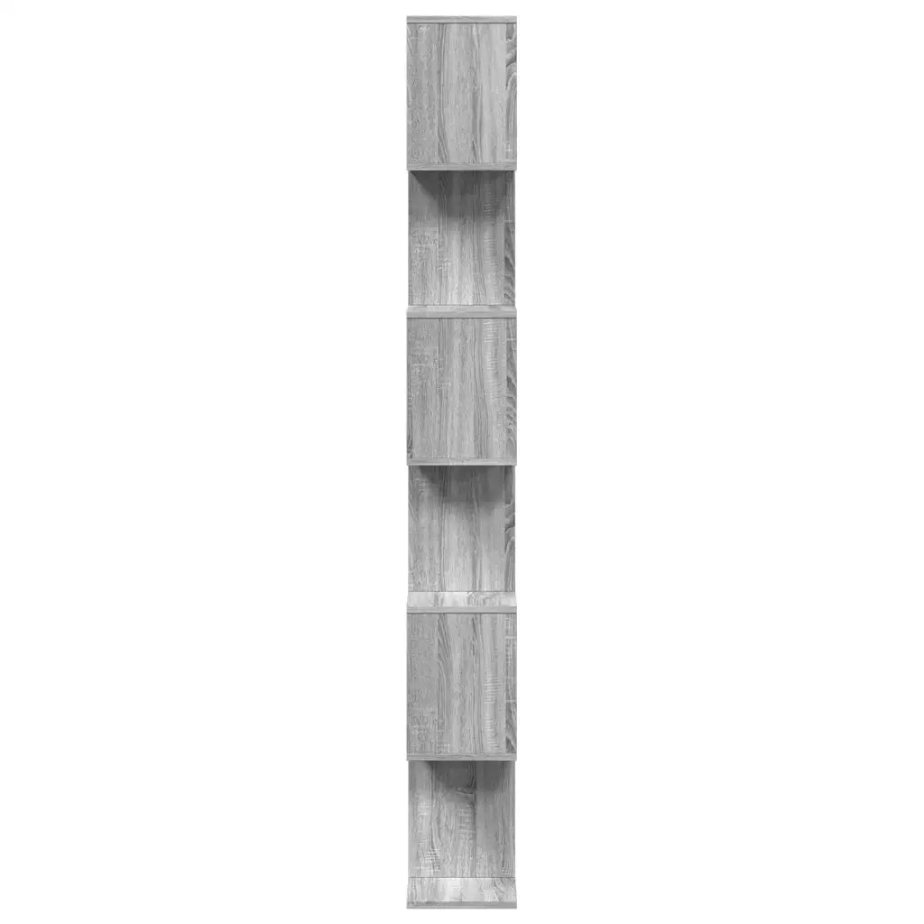 Libreria Divisorio 6Piani Grigio Sonoma 70x24x193cm Truciolato 858089