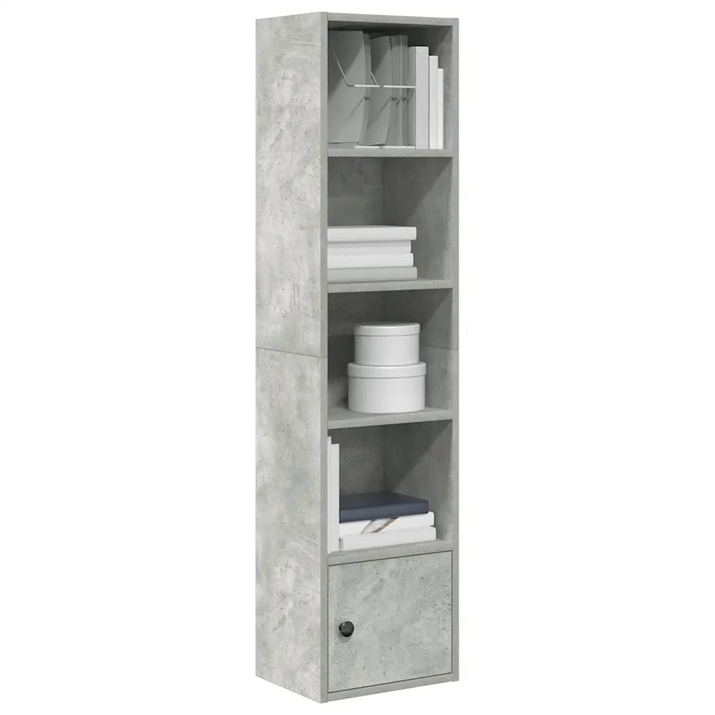 Libreria Grigio Cemento 31x24x127 cm in Legno Multistrato 860349