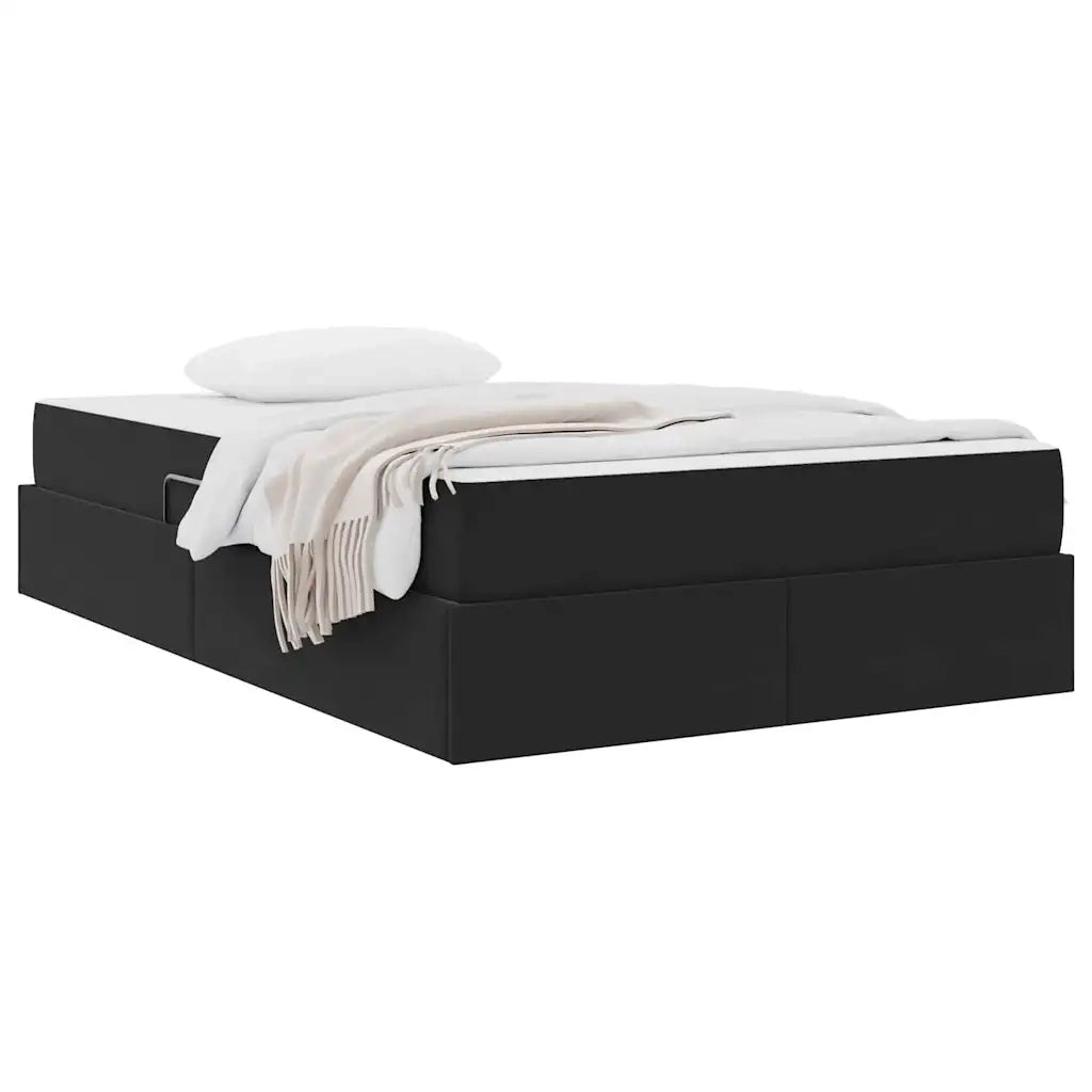 Letto con contenitore e materasso Nero 120 x 200 cm Velluto 3399714