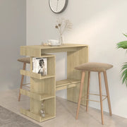 Tavolo Bar con Ripiani Rovere Sonoma 100x50x101,5 cm Truciolato