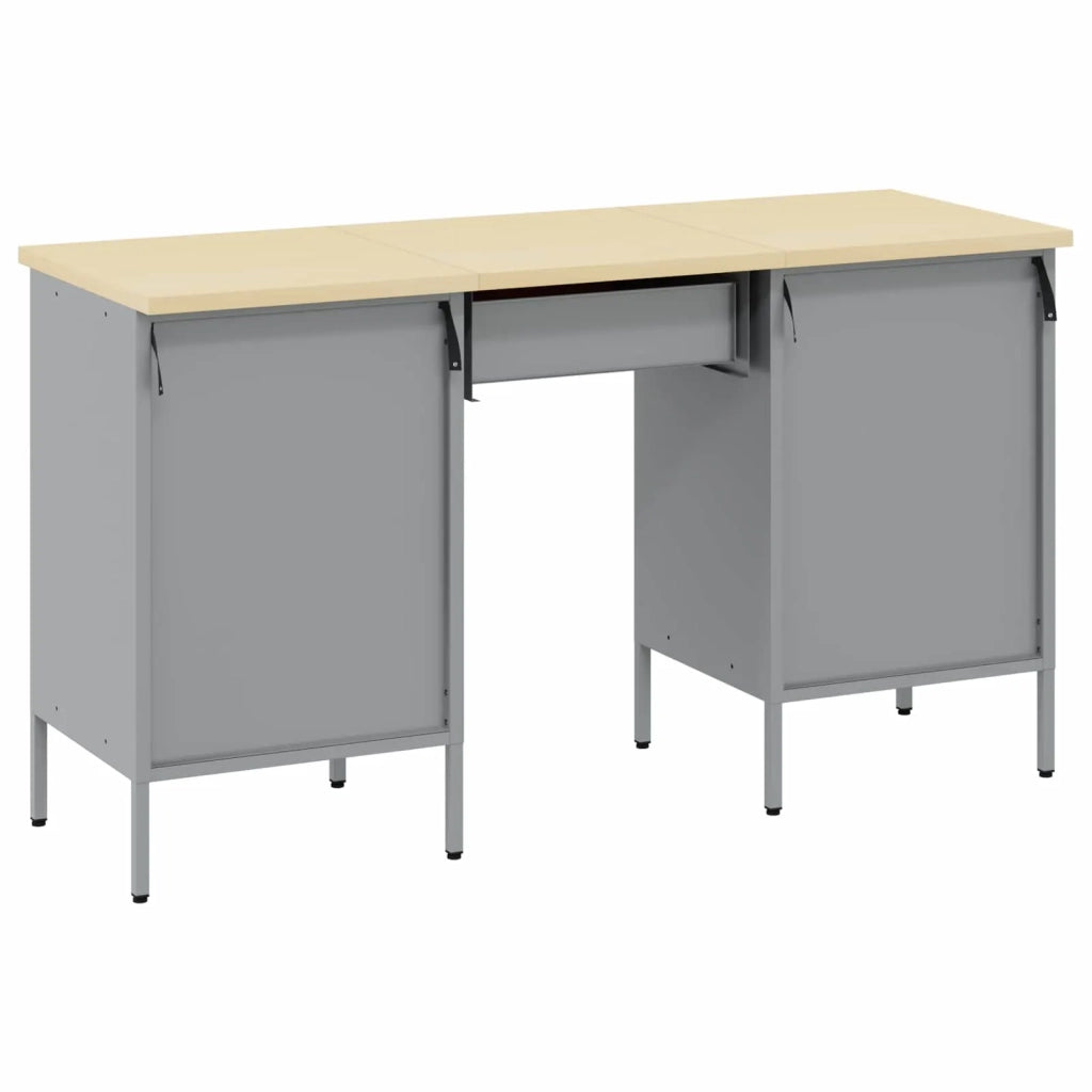 Mobile da lavoro 3 pcs Nero Legno ingegnerizzato e acciaio 3321374