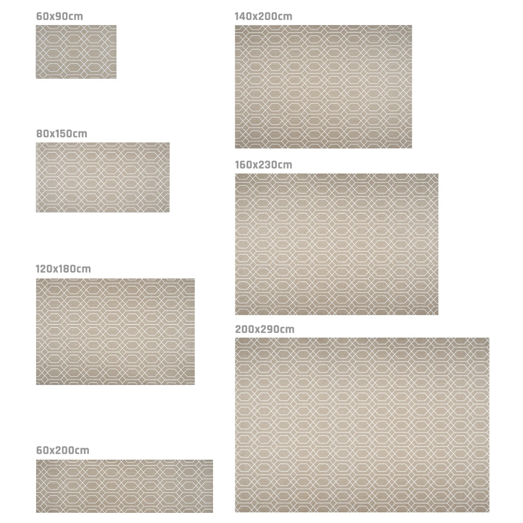 Tappeto vinilico di alta qualità sabbia-bianco nordico 80x150