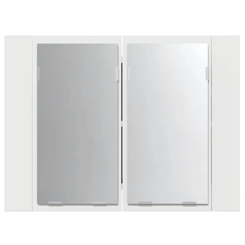 Armadietto a Specchio con Luci LED Bianco 60x12x45 in Acrilico 804956