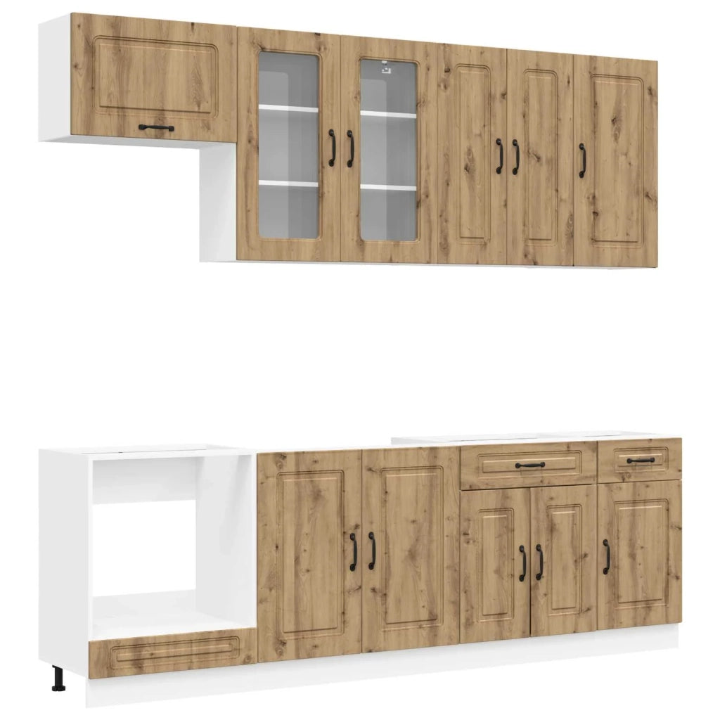 Unità Cucina KALMAR 8 pz Rovere Artigianale 3438192