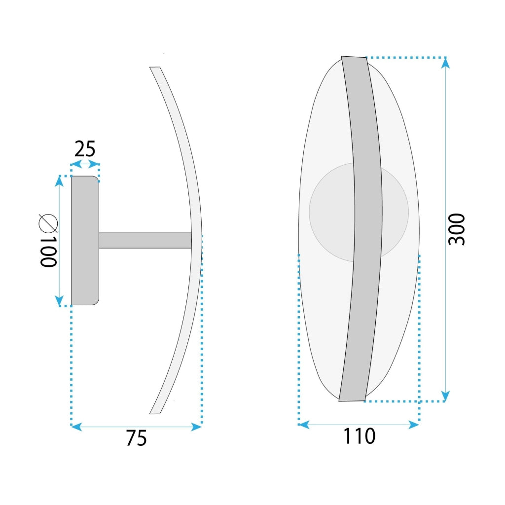 Lampada Da Parete Led G130-w Gold