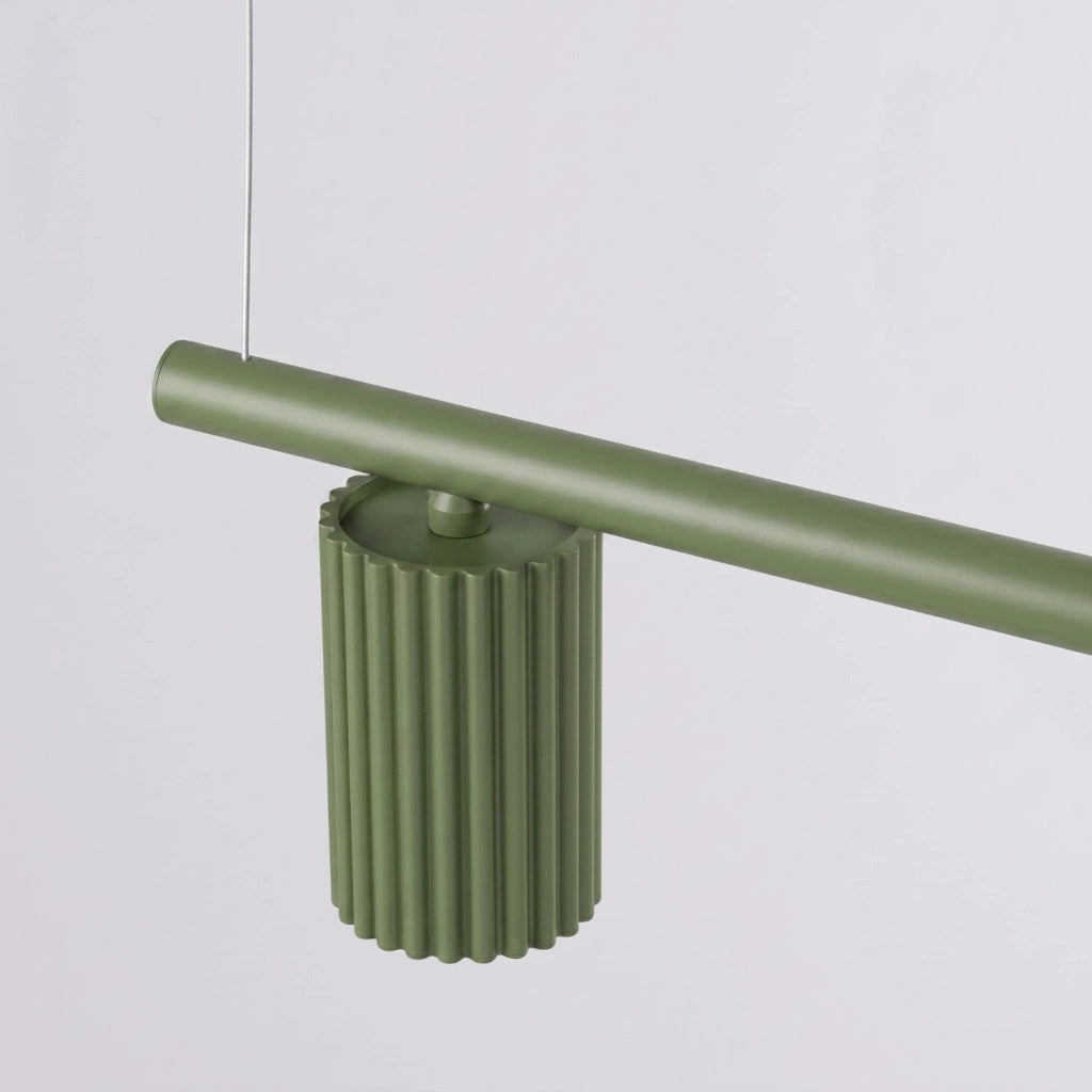Lampadario KARBON 4 verde oliva
