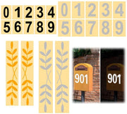 Set di numeri riflettenti per etichette di casa - autoadesivi - resistenti all'usura - grandi numeri da 0 a 9