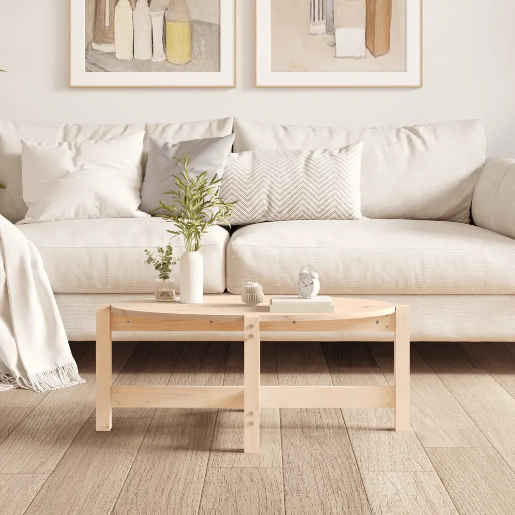 Tavolino da salotto | Tavolino da caff¨¨ | Tavolino da Soggiorno 87x48x35 cm in Legno Massello di Pino