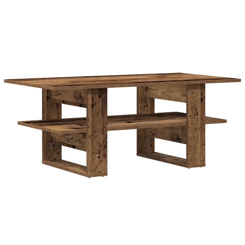 Tavolino da Salotto-Tavolino da soggiorno-Tavolo Legno Antico 102x55x42 cm Legno Multistrato 906370