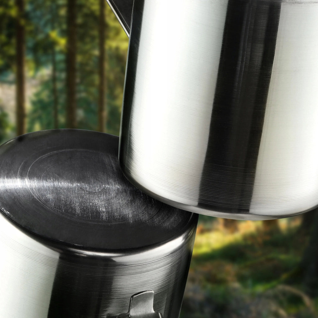 Tazza da viaggio in acciaio KADAX da 500 ml (0,5 l) per la pesca, in metallo, 2 pezzi