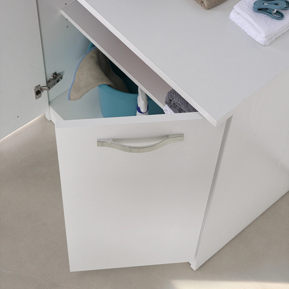 Base multiuso 70x85,5cm salvaspazio in legno bianco 2 ante linea Pilar