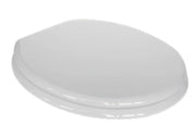 Sedile WC Universale in MDF Bianco con Cerniere Regolabili in Acciaio Inox