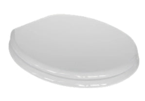 Sedile WC Universale in MDF Bianco con Cerniere Regolabili in Acciaio Inox
