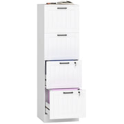 Cassettiera con 4 Cassetti ¨C zephmum ¨C Bianco 40x40x131 cm