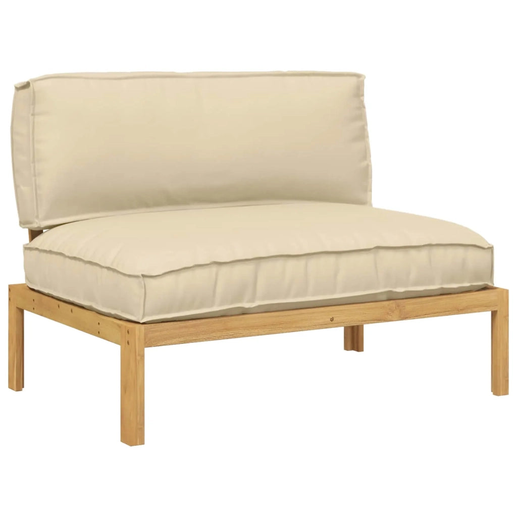 Set di divani Beige 120 x 92 x 69 cm Legno di Acacia Massello 3418209
