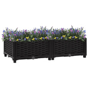 Fioriera Rialzata-Vaso da Esterno-Fioriera Elevata 80x40x23 cm in Polipropilene 210476