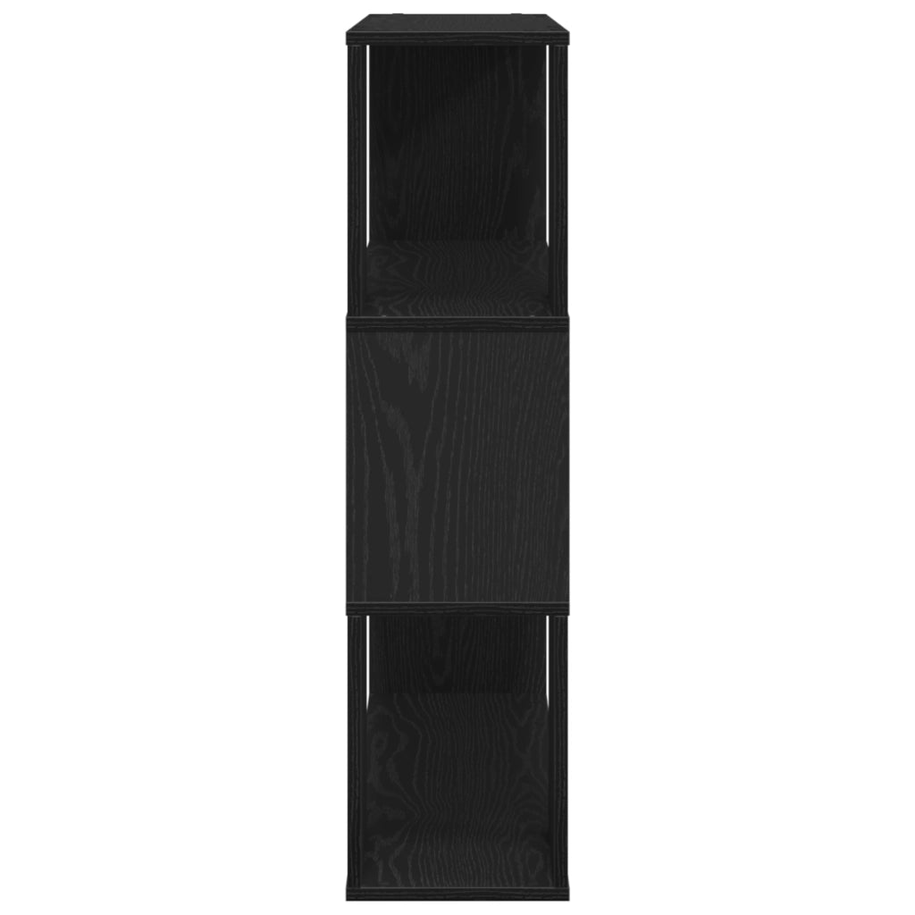 Libreria  Nera in Rovere 100x24x94 cm in Legno Ingegnerizzato