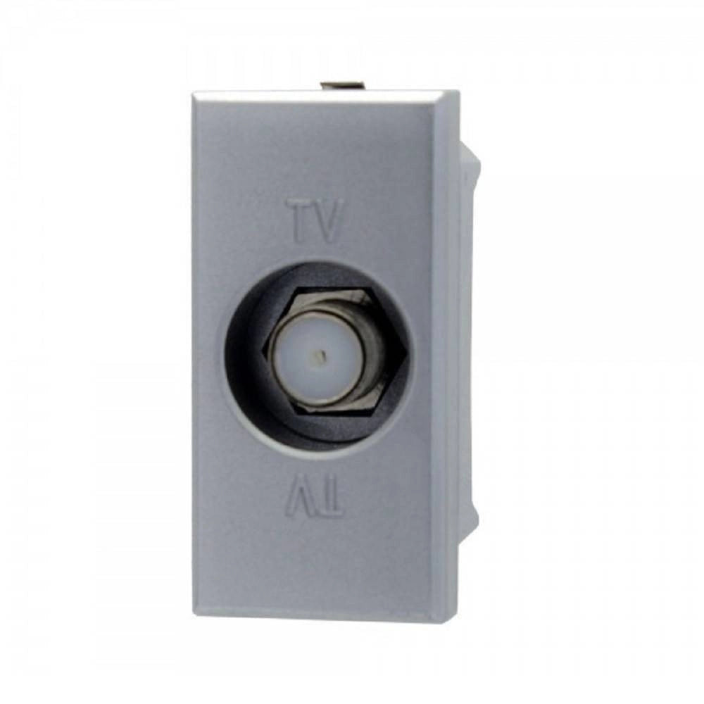 Trade Shop - Presa Tv Sat Satellitare A Vite Silver Compatibile Bticino Axolute -