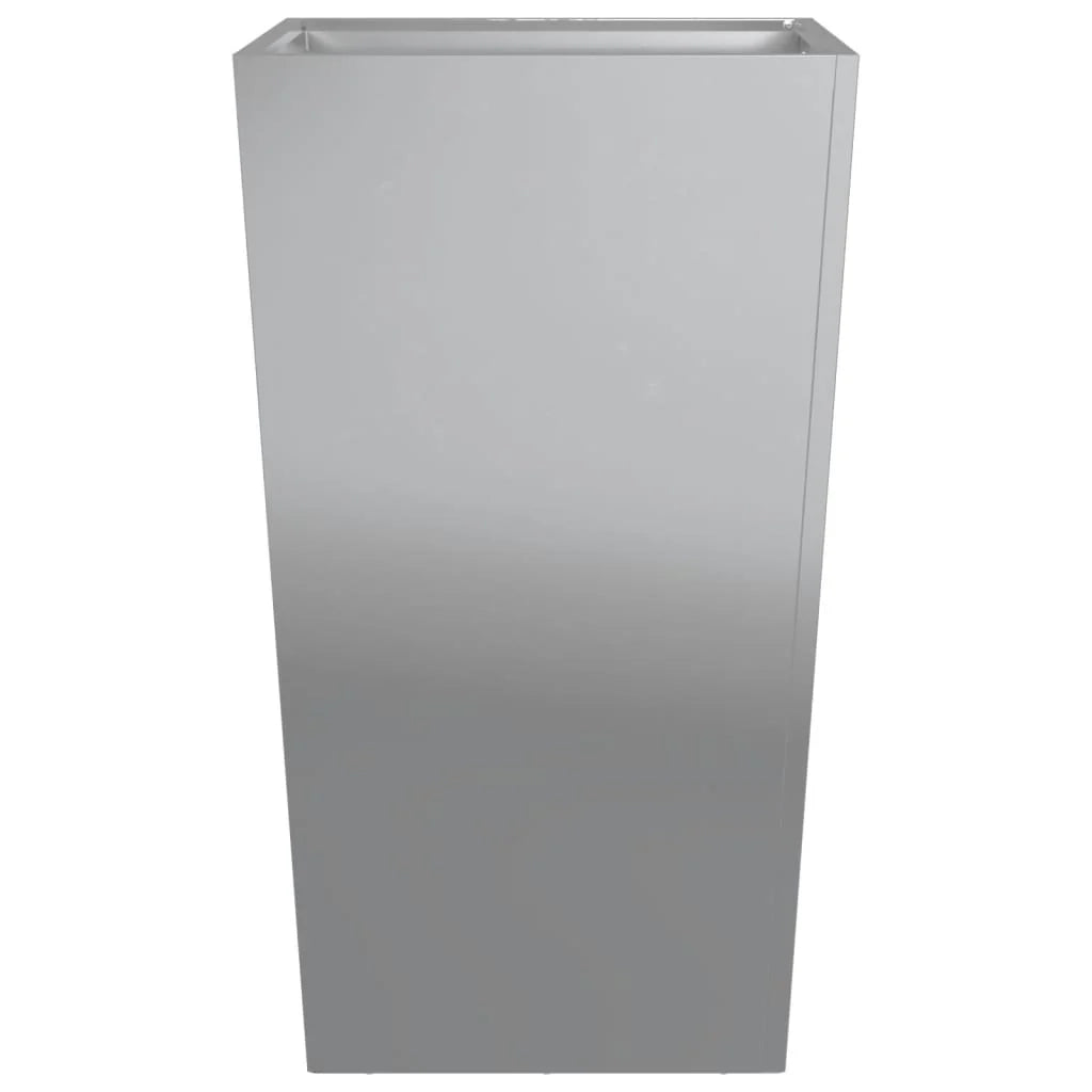 Fioriera rialzata per piante fiori terrazza giardino 45 x 45 x 75 cm acciaio zincato grigio 02_0037611