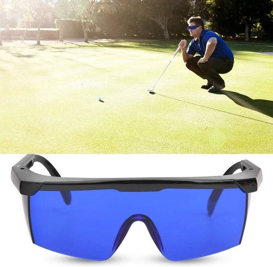 Cacciatore di palloni da golf con lenti blu | Scatola e tovagliolo di pulizia | Vindere Lens .