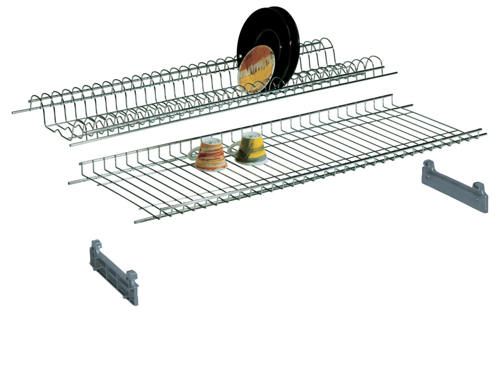 MENSOLA COLAPIATTI ACCIAIO CROM C/SUPP 76 CM- 6,0 coppie