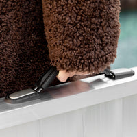 Rampa per Sedia a Rotelle Pieghevole con Guide Laterali 61x72 cm in Lega di Alluminio Argento e Nero