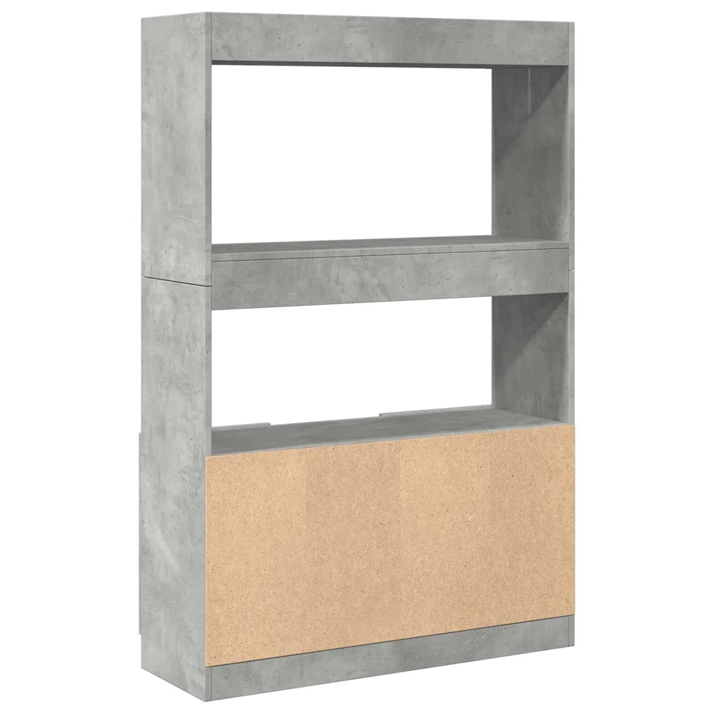 Credenza | Madia | Buffet da pranzo | Armadio da pranzo Grigio Cemento 92x33x140 cm in Legno Multistrato