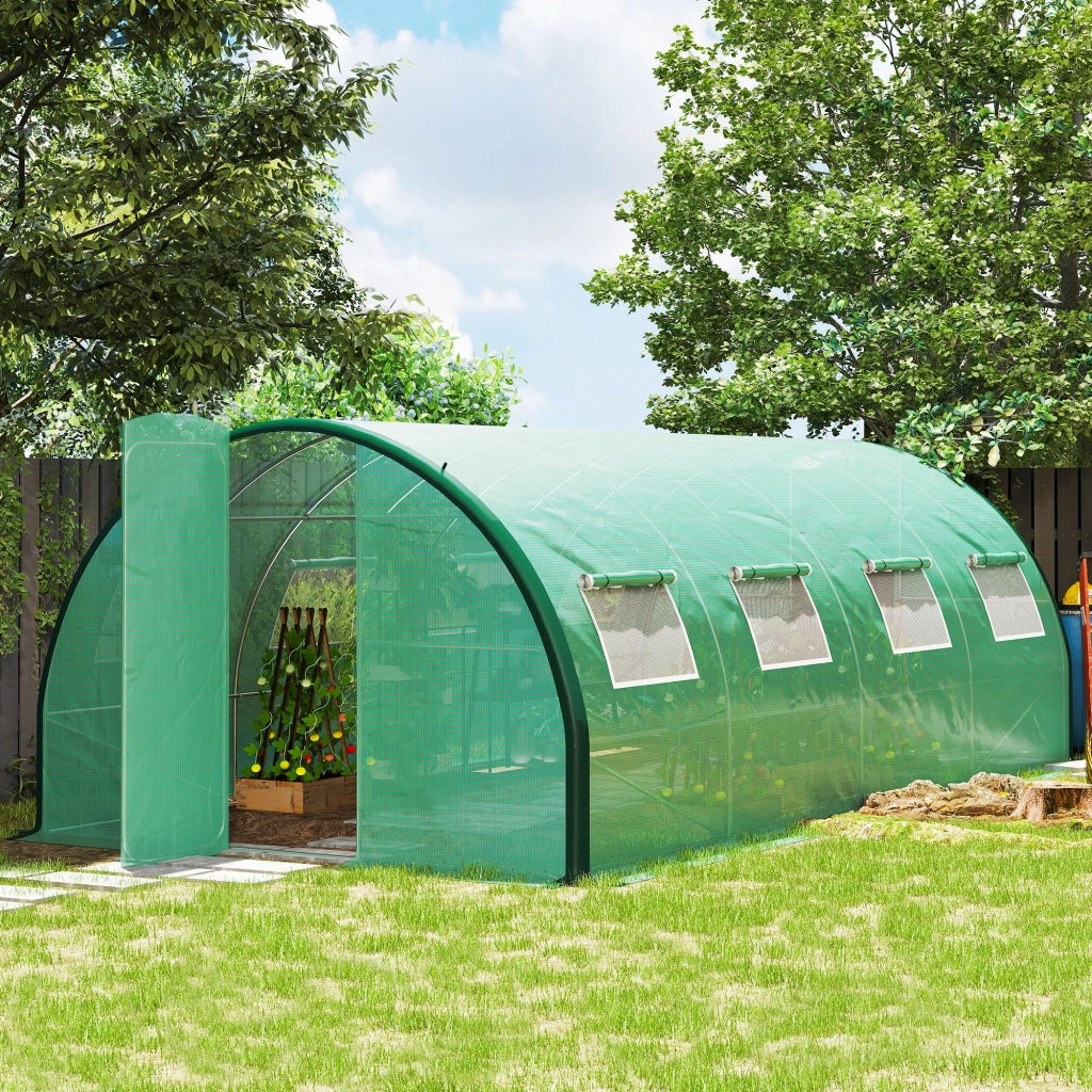 Serra Tunnel da Giardino ¨C Xylo ¨C 18 m2 8 Finestre 2 Porte PE Verde