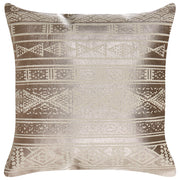 Cuscino in cotone oro rosa 50 x 50 cm motivo geometrico metallizzato glamour
