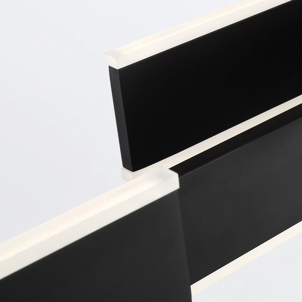 Lampada a sospensione Cameno nera LED 74W 114cm 3000K