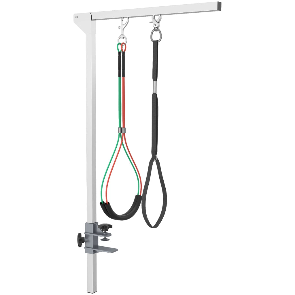 Supporto Toeletta Pieghevole Per Cani ¨C Zephmum ¨C Acciaio Inox, Altezza Regolabile 74 cm