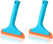 Douchewisser in Silicone, 2-pack, Blu Celeste, 19 x 15 x 3,3 cm / 7,5 x 5,9 x 1,3 pollici, Autoruitwisser, per Ramen, Specchi e Parabrezza