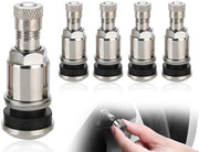 Ventiolo Universale per Pneumatici - 4 Pezzi - Ventiolo per Pneumatici Universale - Ventiolo in Acciaio per Pneumatici - Ventiolo a Viti per Pneumatici - Ventiolo per Pneumatici - Dimensioni 42 x 11 mm