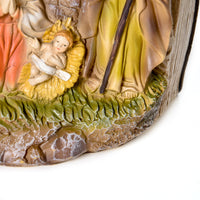 EasyComfort Presepe di Natale, Natività con Statuine 3D in Resina, 21.5x9.5x14cm
