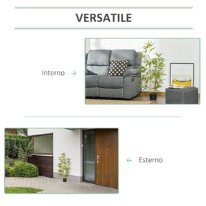EasyComfort Pianta Artificiale di Bambù Alta 120cm con Vaso per Interno ed Esterno, Verde