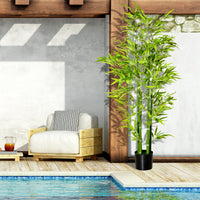 Easycomfort Pianta Finta di Bambù Alta 150cm con Vaso Incluso per Interno ed Esterno