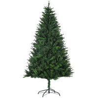 EasyComfort Albero di Natale Artificiale 180cm con 786 Rami, 2 Sezioni e Base in Metallo, Verde