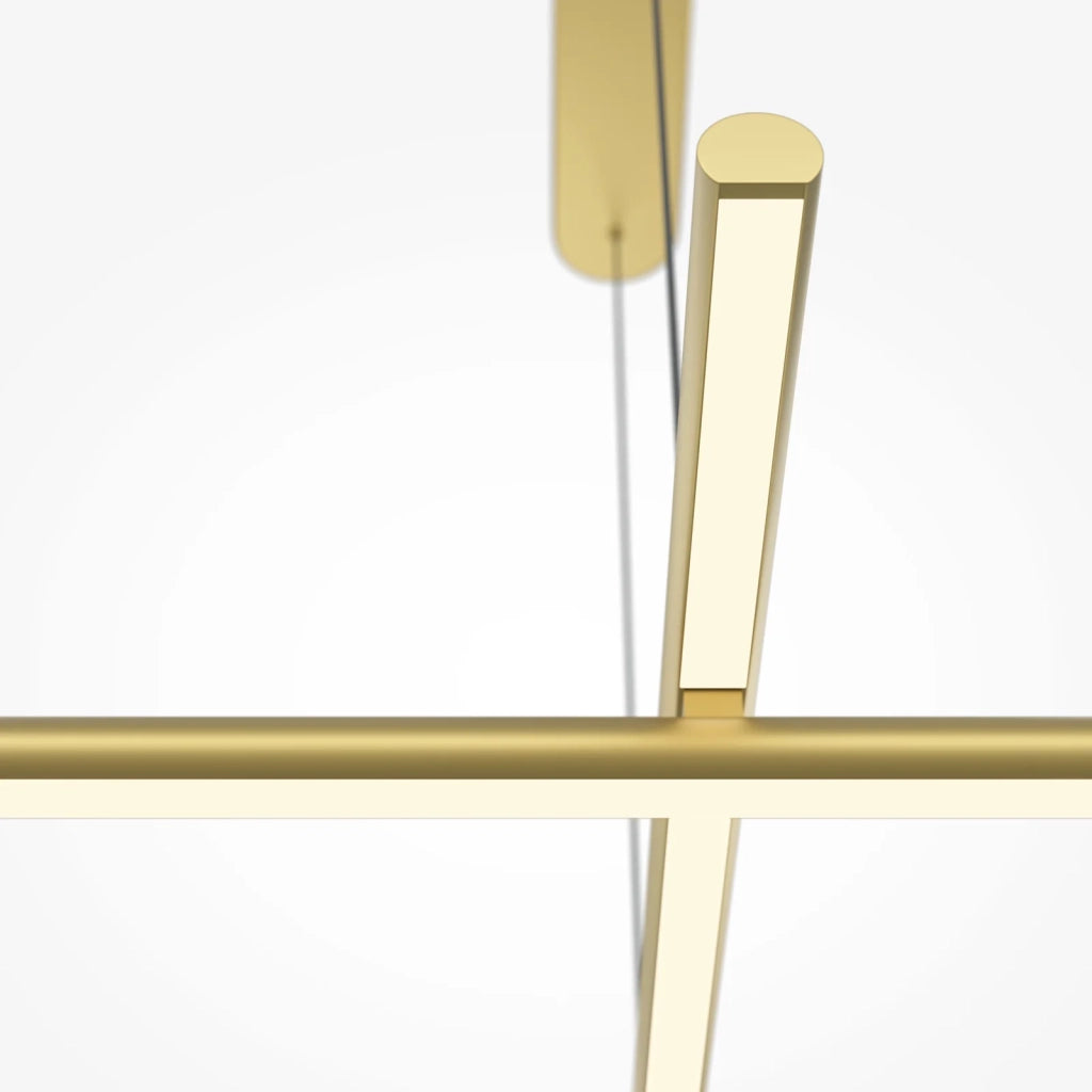 Maytoni Lampadario Moderno Radiance 5 luci LED integrato oro alluminio diffusore silicone