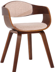 Sedia Kingston in Tessuto Noce/crema