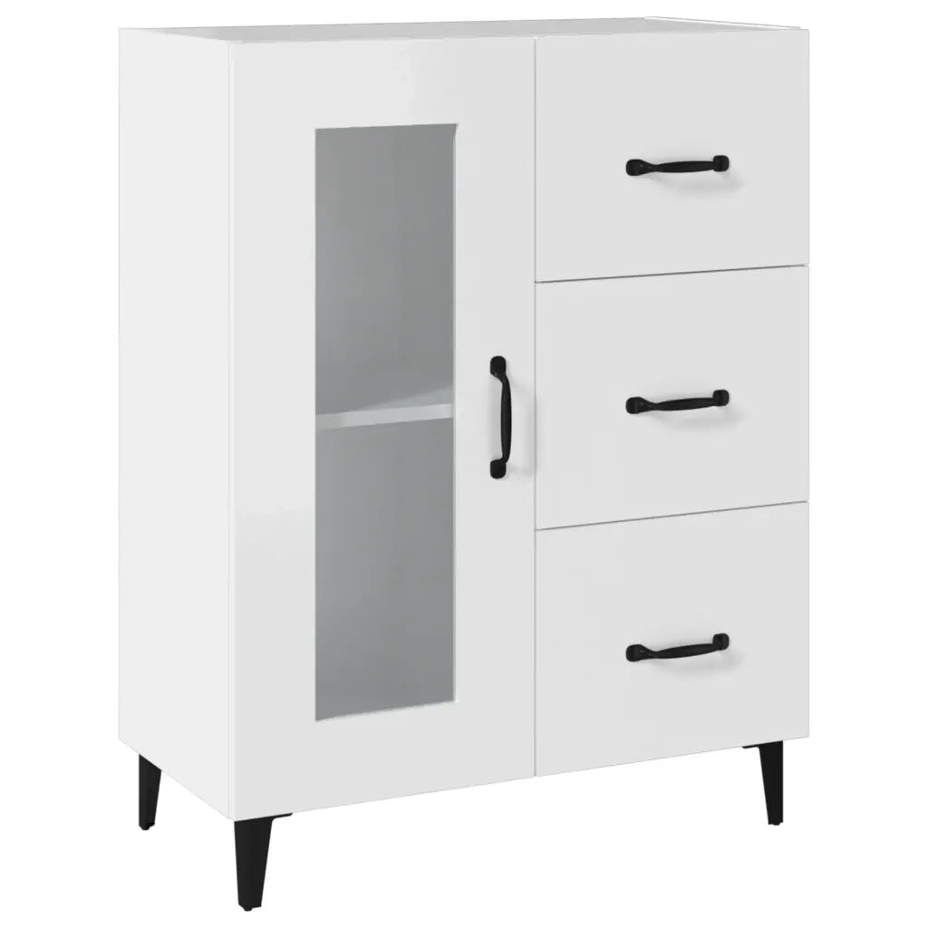 Credenza Bianca 69,5x34x90 cm in Legno Multistrato