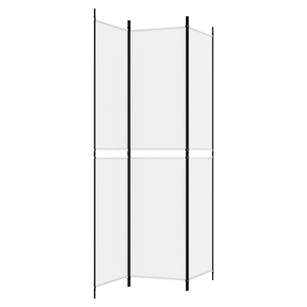 Divisorio a 3 Pannelli bianco 150x220 cm in Tessuto 350242