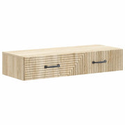 Tavolino da Parete Laterale Rovere Sonoma 87,5 x 34,5 x 17 cm