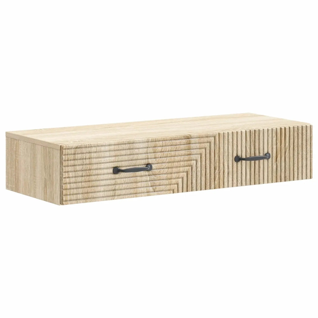 Tavolino da Parete Laterale Rovere Sonoma 87,5 x 34,5 x 17 cm