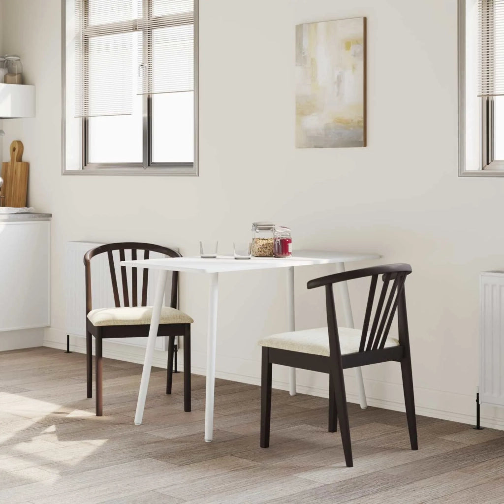 Sedia da pranzo 2 pcs Marrone chiaro e chiaro